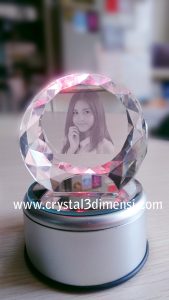 Crystal 3D photo bundar Diamond